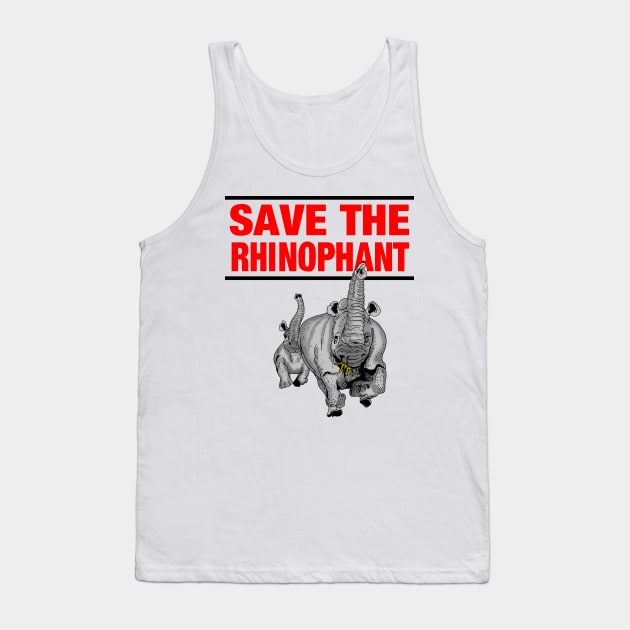 Save the Rhinophant Tank Top by Johanmalm